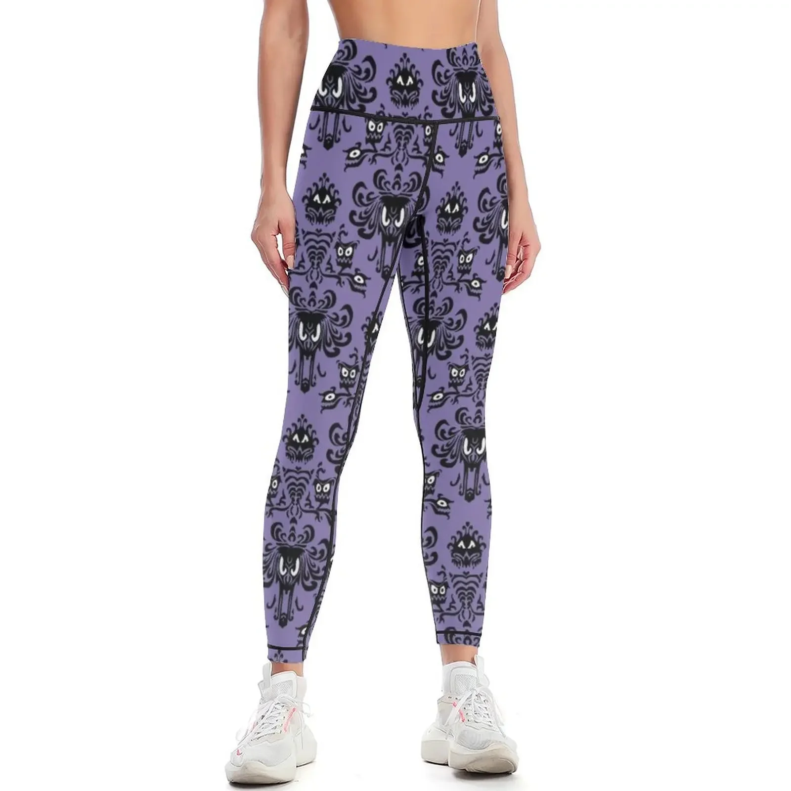 Mansión Encantada Wallpaper Leggings Jogger pantalones Ropa deportiva para mujer Legging deporte cintura alta Leggings para mujer