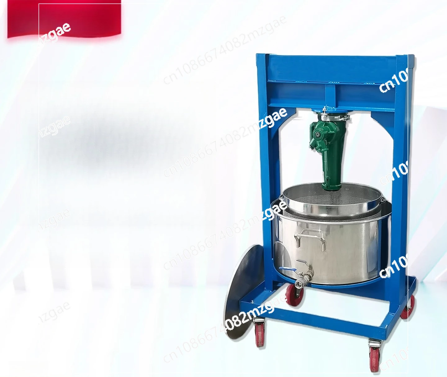 Large Stainless Steel Manual Jack Press for Multipurpose Use - Honey, Oil, Wine Lees, Herbs & Grape Juice Extraction