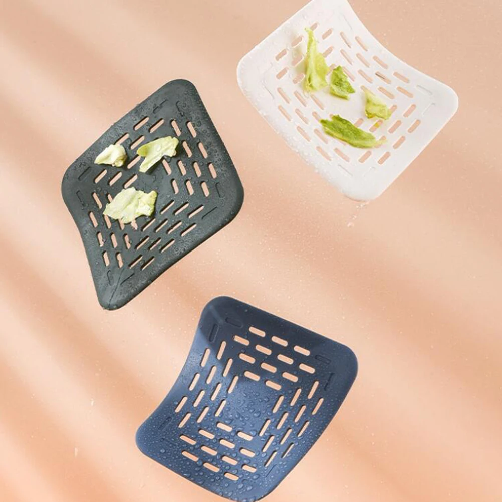 

3 Pcs Kitchen Sink Filter Durable TPR Material Anti Blocking Hair Screen Easy Clean Home Supplies Drain Protector