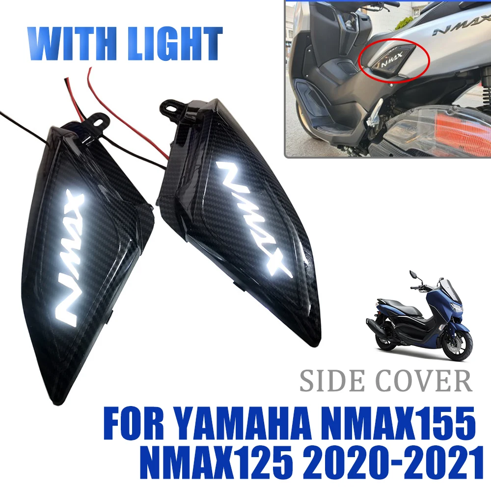 Motorcycle Rear Side Cover With Light Guard Protection Cap Shield For Yamaha NMAX155 NMAX N MAX 155 125 2020 2021 Accessories