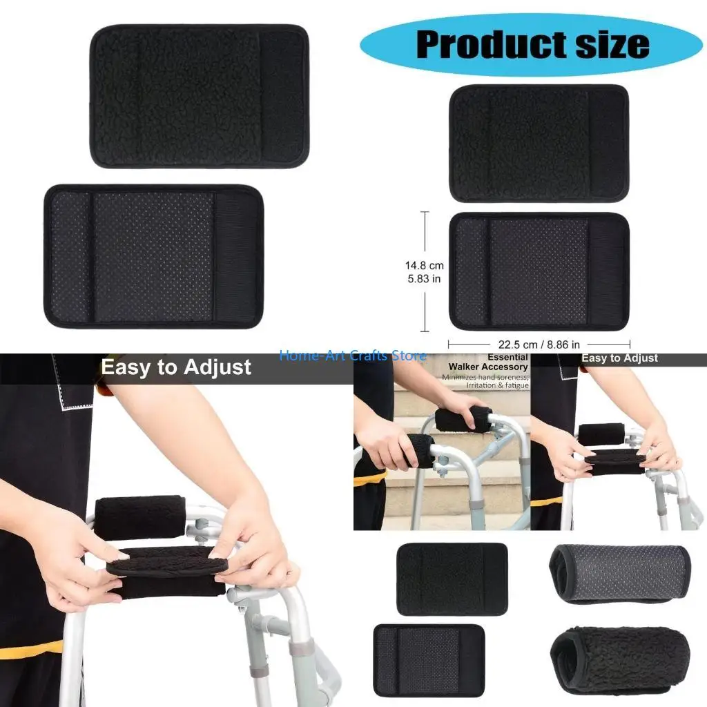 Y3NA Walker Handle Cushions,Padded Hand Cover Accessories for Folding Rolling Wheelchair,Rollator Handle,Elderly Grippers