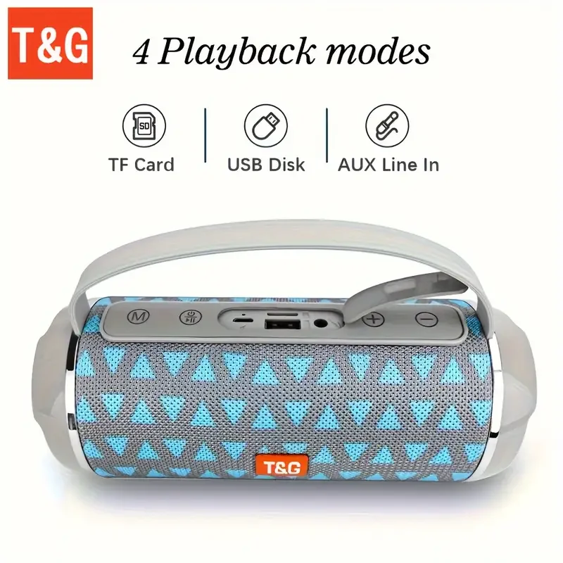 TG116C Tragbarer Outdoor-Lautsprecher, kompatibel mit kabellosen Geräten, niedlicher kleiner Würfellautsprecher, Musikplayer, unterstützt USB/TF/FM-Radio. – Detail 1