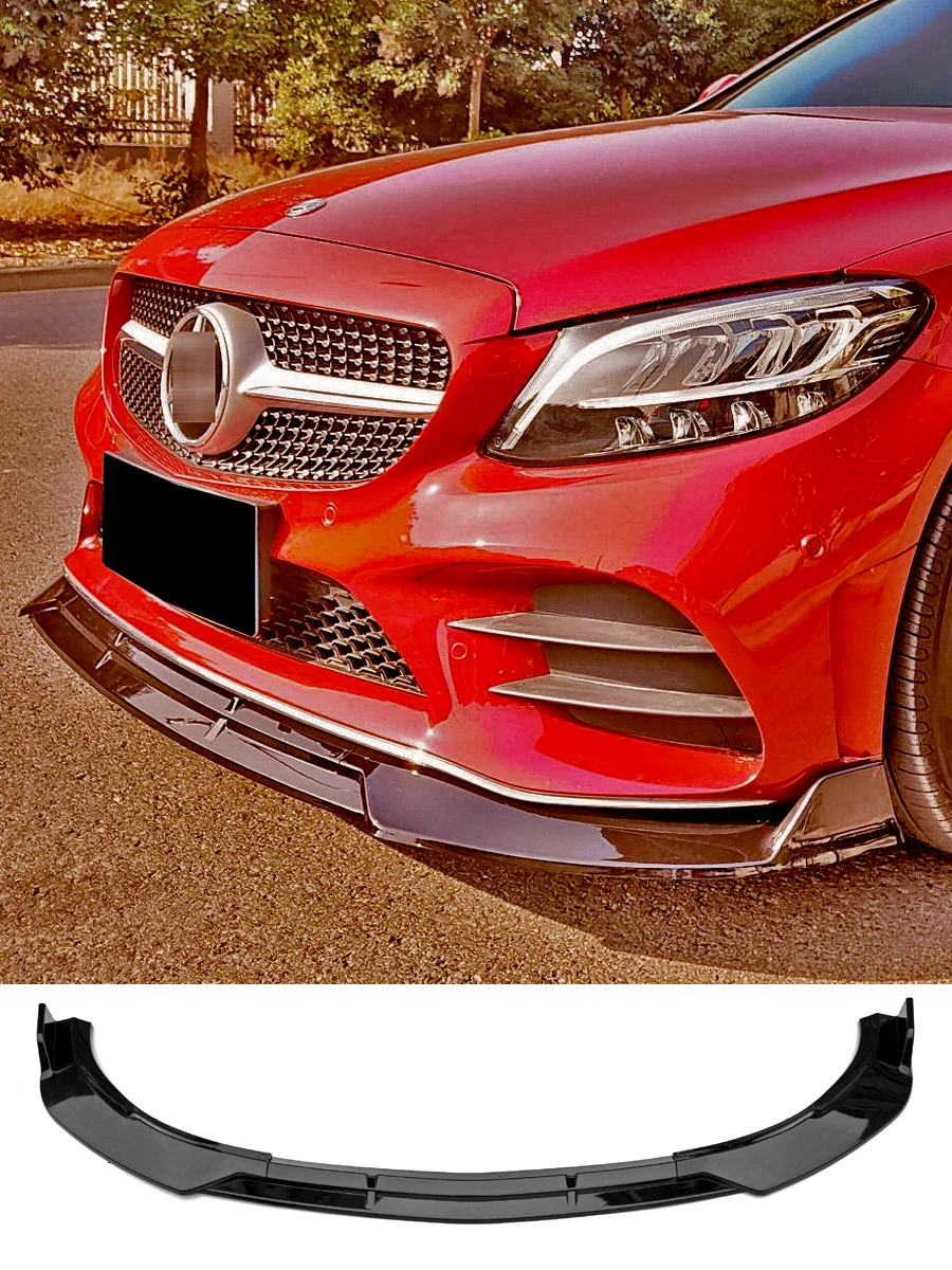 

Front Splitter for Benz W205 C200 C260 C300 C180 Bumper Spoiler lip C Class Car Body Kit Accessories