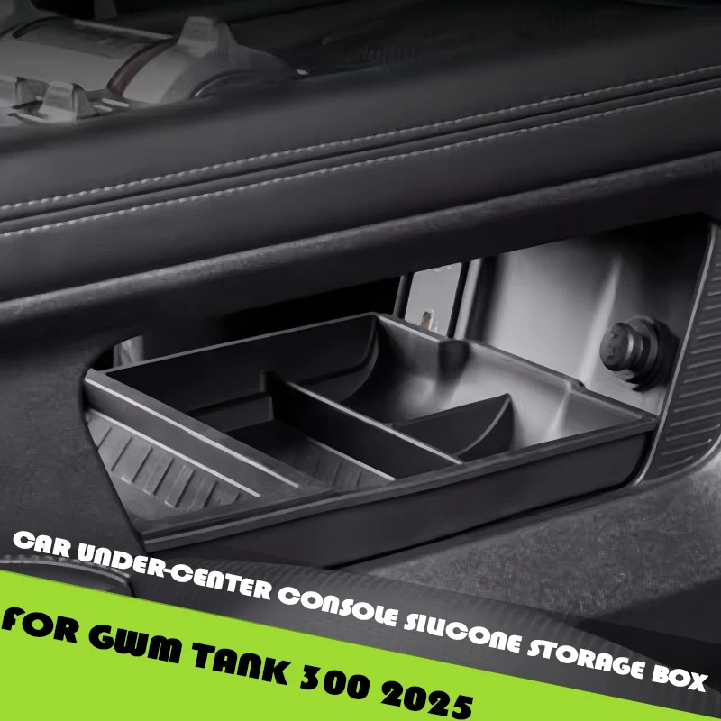 

Ящик для хранения на центральной консоли автомобиля, подходит для Tank 300 2025, модифицированный автоматический подлокотник, силиконовый ящик для хранения, детали для обновления автомобиля