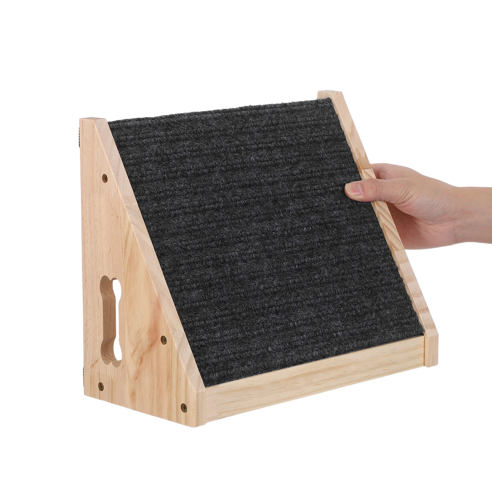 

Non Slip Dog Stairs Ramp 4 Step Foldable Pet Staircase for Tall Furniture Elderly Dogs Support