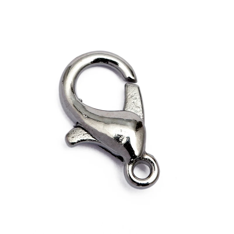 100pcs 10/12/14/16mm Jewelry Findings Alloy antique bronze/gold/Rhodium lobster clasp Hooks for Jewelry necklace&bracelet chain