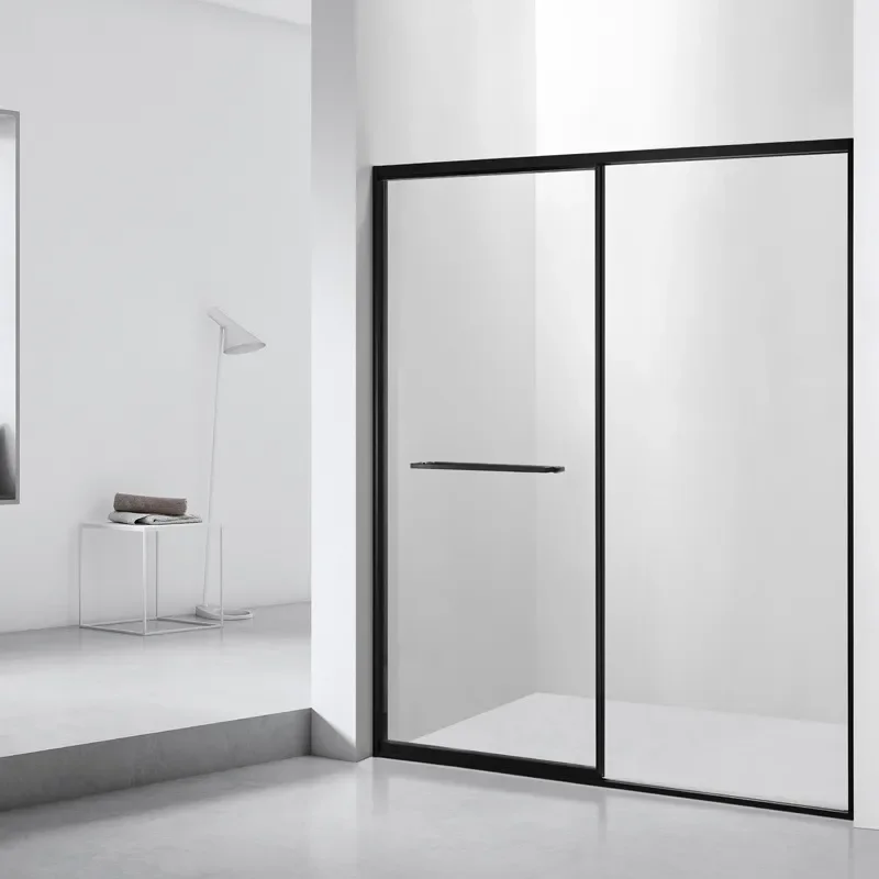 for Narrow Side One Character Shower Room Partition Bathroom Wet Dry Separation Glass Sliding Door Modern Simple Design