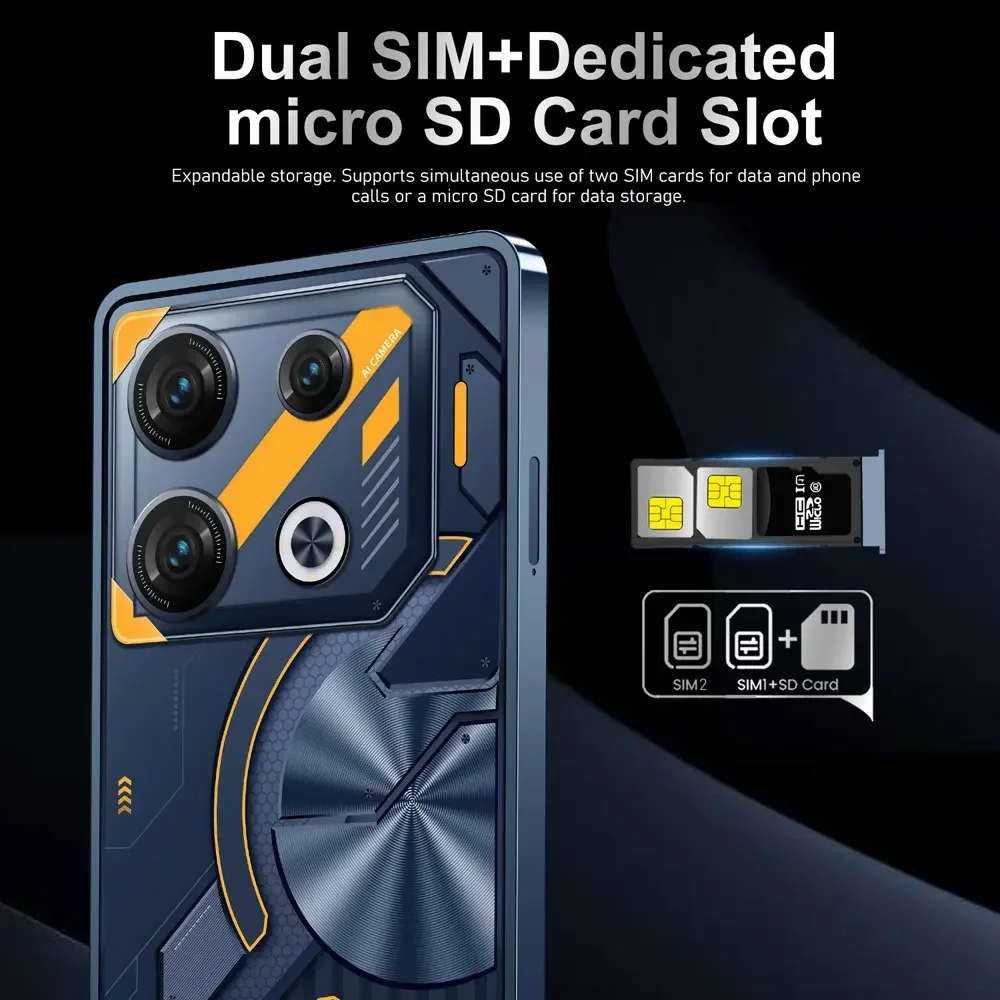 جديد GT10 Pro 7.3HD 16G + 1T 5G هواتف محمولة مزدوجة Sim أندرويد 13 هاتف محمول 108MP 6800mAh نظام تحديد المواقع هاتف محمول ذكي هاتف ذكي أصلي #6