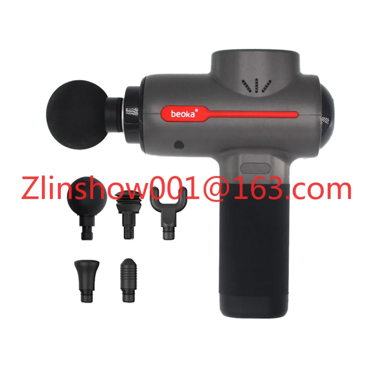 Ручной портативный мини-массажный пистолет для тела, ударная вибрация, карман для глубоких тканей, облегчение мышц, массажная головка с подогревом