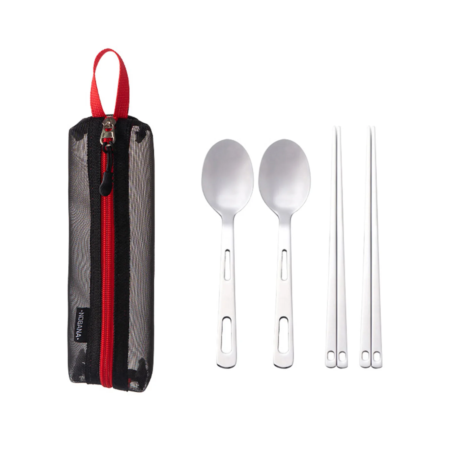 

Portable Stainless Steel Flatware Set Eco-Friendly BPA Free Cutlery Including Fork Spoon Chopsticks for Camping Ea to Travel