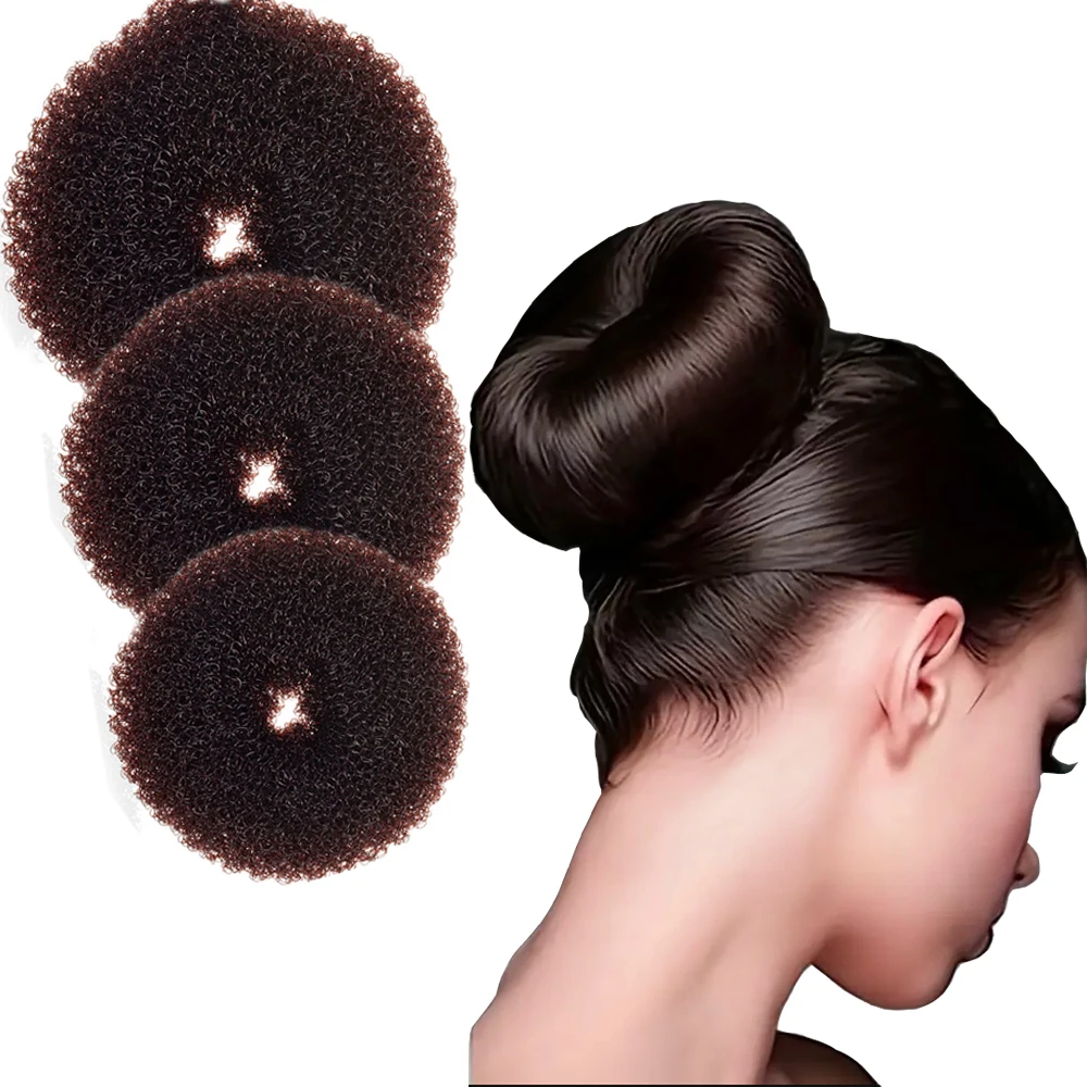 3pcs Hair Bun Donut Magic Foam Products Hairstyle Lazy Hair Accessories For Girls Women Lady Easy Big Ring Hair Styling Tools