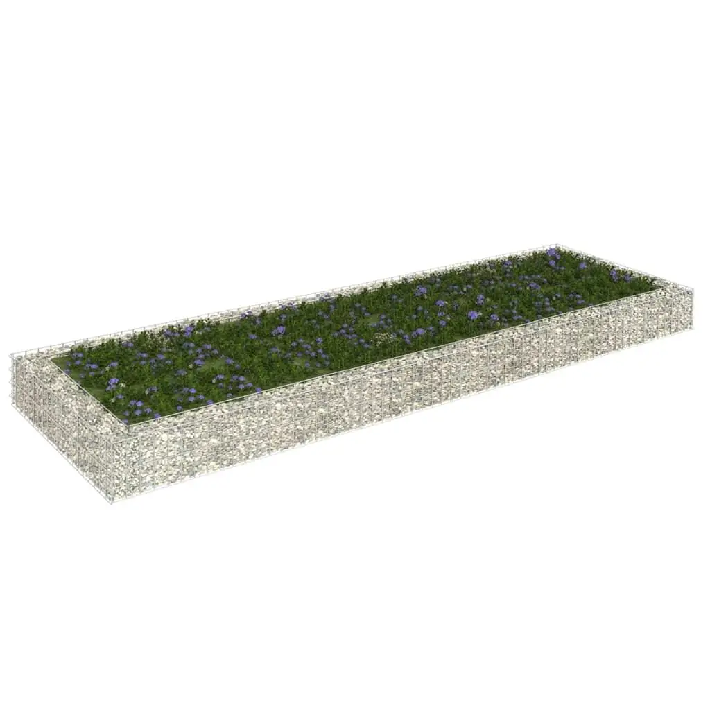 Galvanized Steel Gabion Raised Garden Bed 118.1x39.4x7.9 for Durable Planting & Landscaping