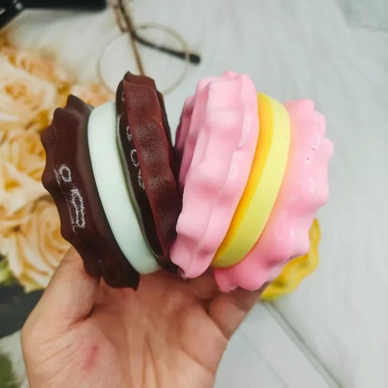 Brinquedo sensorial de subida lenta de bolo de camada de waffle simulado mole - alívio do estresse para ansiedade TDAH autismo, presente para crianças e adultos