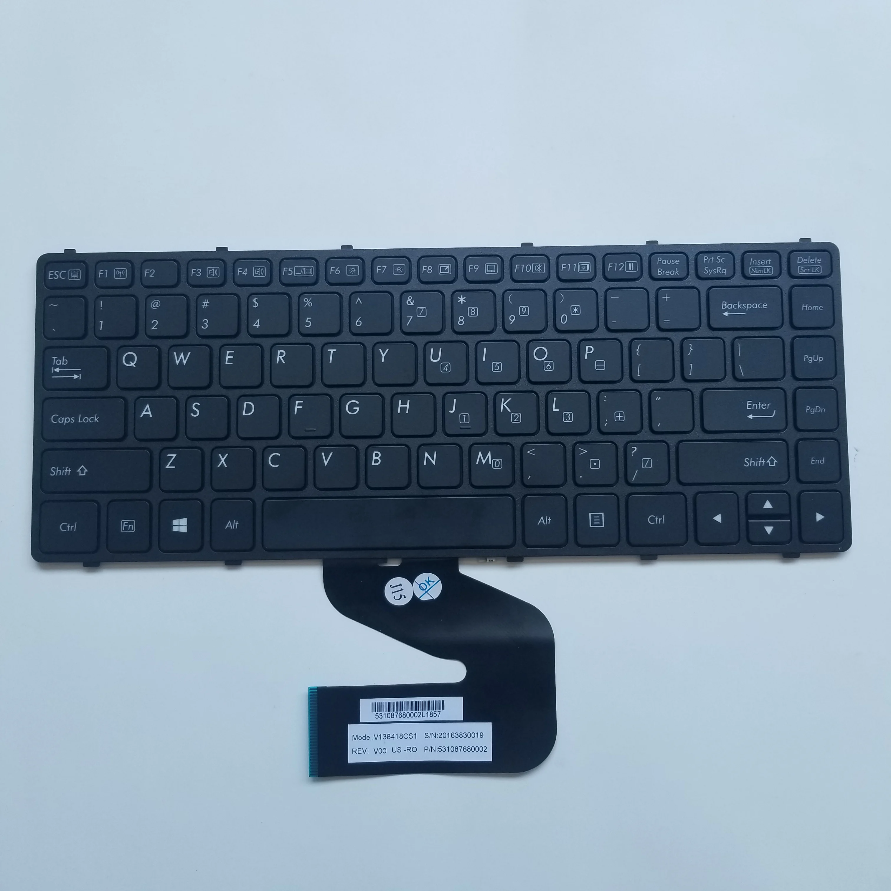 

Новая клавиатура для Getac S410 S410V Volkswagen 6150e США с черной подсветкой