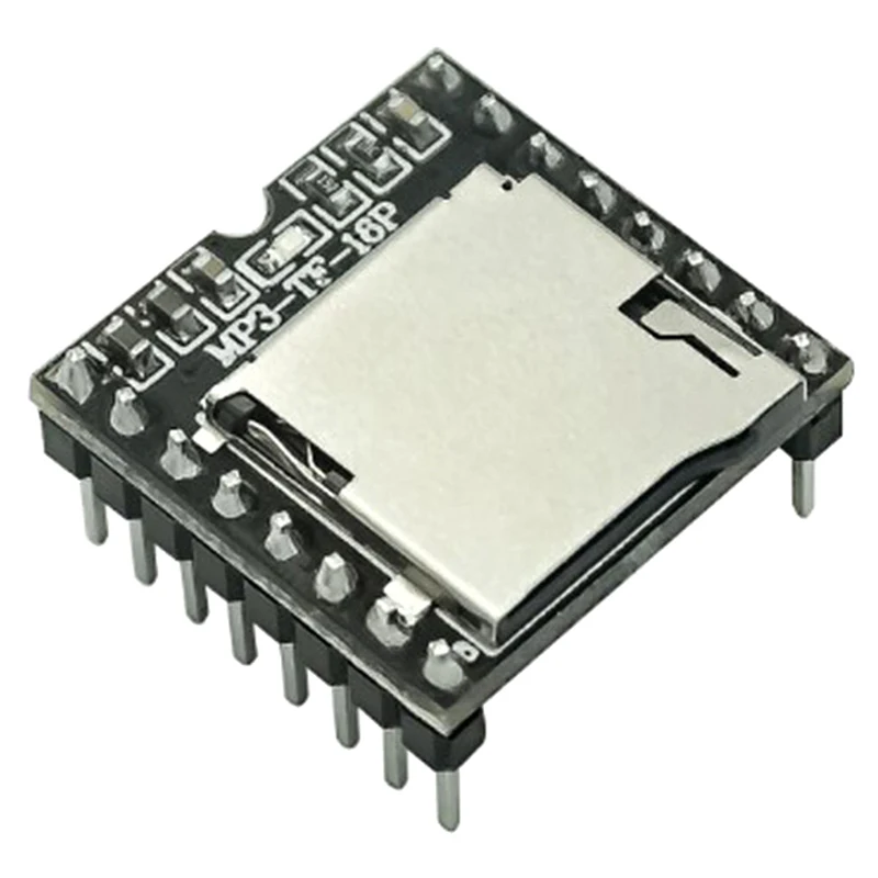 DFPlayer Mini MP3 Player Module V3.0 16P Support TF Card u-disk Mini MP3 DF Player Audio Voice Module Board para Arduino, 1Pc