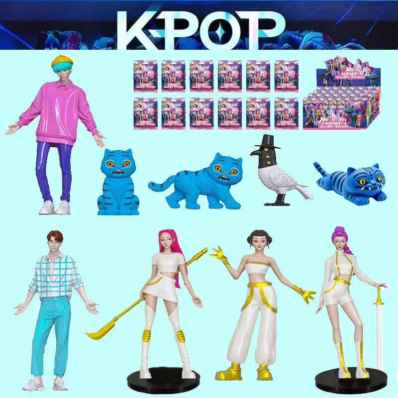 1-24個/セット Kpop デモンハンターズ アクションフィギュア おもちゃ デルピーズ タイガー ルミ ミラ ゾイ サッシー フィギュア ドール ファン サプライズギフト ブラインドボックス