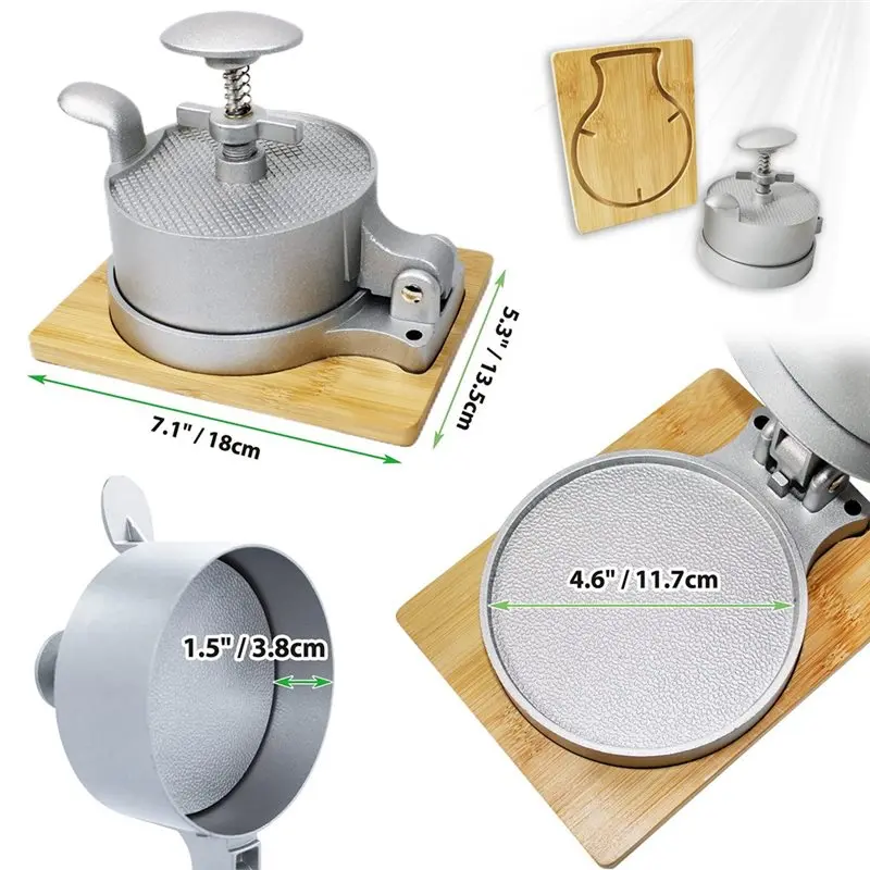 A74E-صانعة فطائر الهامبرغر، ماكينة ضغط البرجر الربيعية القابلة للتعديل، مكبس الدفع، زنبرك ضغط الهامبرغر، ماكينات ضغط باتي