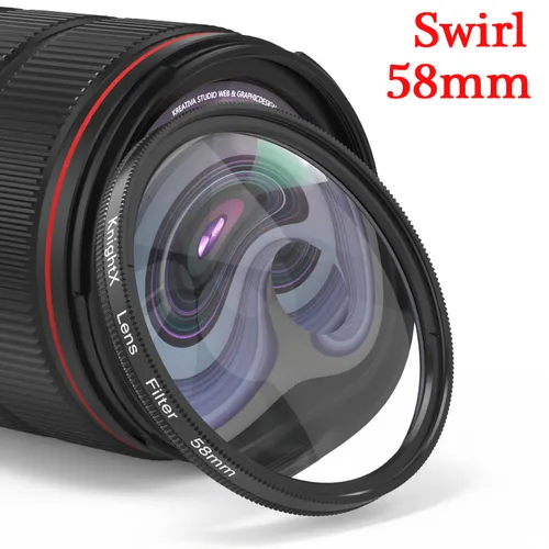 Imagen 2 del producto Swirl 49mm 52mm 55mm 58mm 62mm 67mm filtro de cámara suave fotografía UV CPL lente vidrio transparente efectos borrosos prisma Nd DSLR