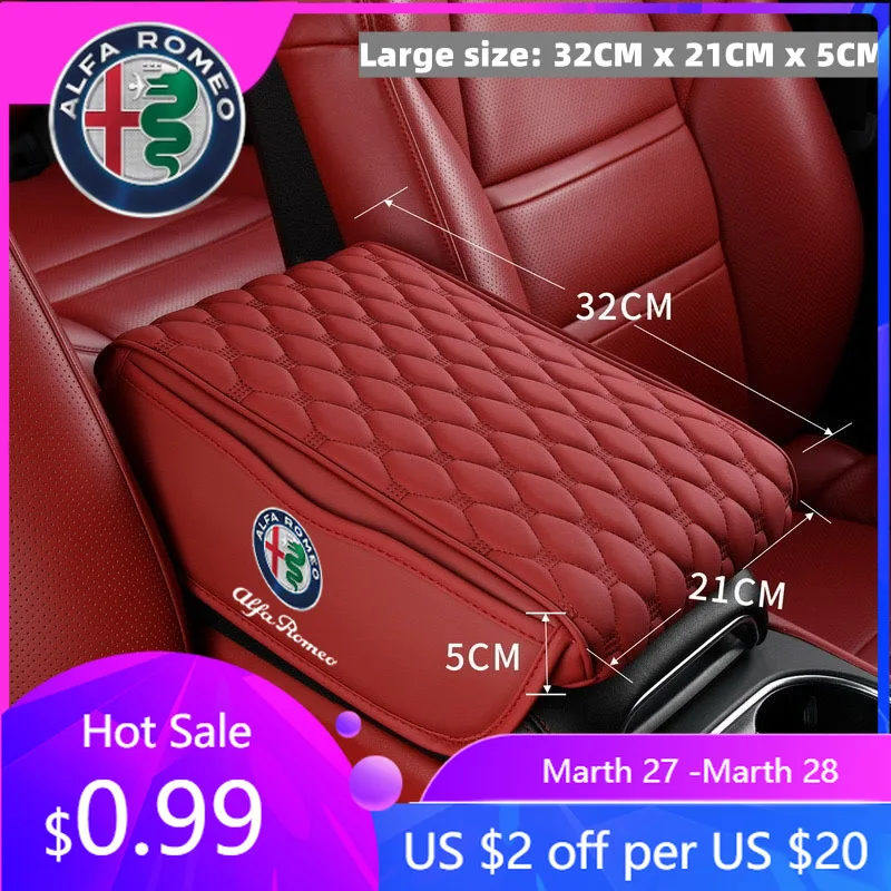 

Подушка-увеличитель высоты подлокотника для автомобилей Alfa Romeo, органайзер для хранения, для Alfa Romeo STELVIO, Giulia, 159, Giulietta, 147, Mito, 156, MTO, Spor