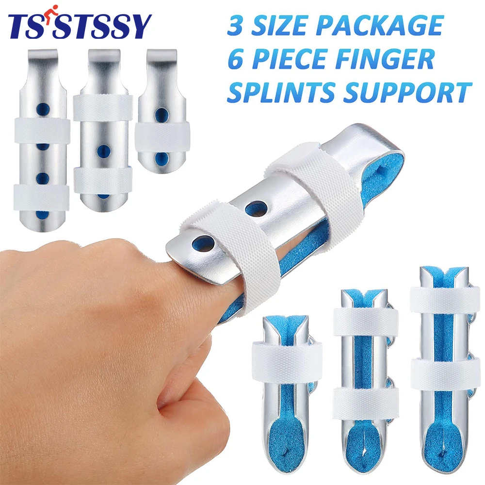 1/3/6PCS Metal Finger Splint Support Brace Finger Knuckle Immobilization Adult Children Suffering Pain Sprains Strains Arthritis