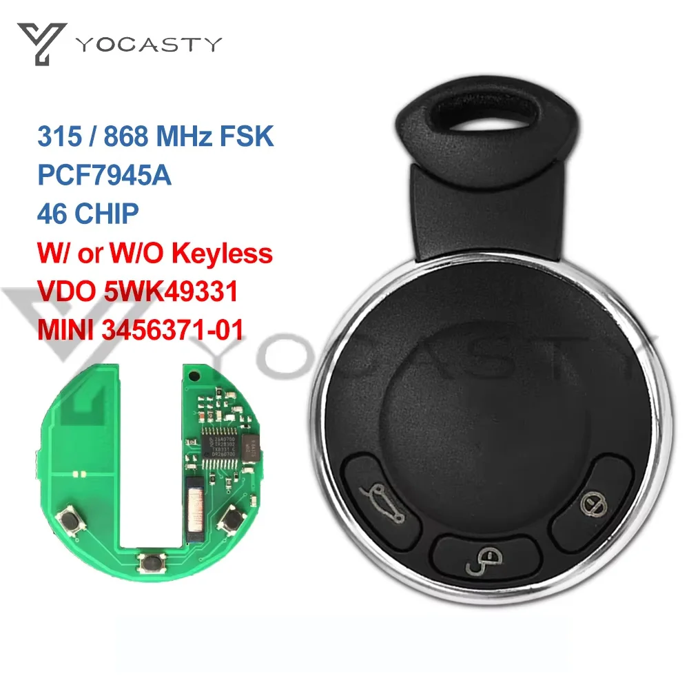 

Умный телефон yocпластика, 315 МГц, ID46 чип для BMW MINI Cooper S One D Clubman Country Man Cabrio 868-2015