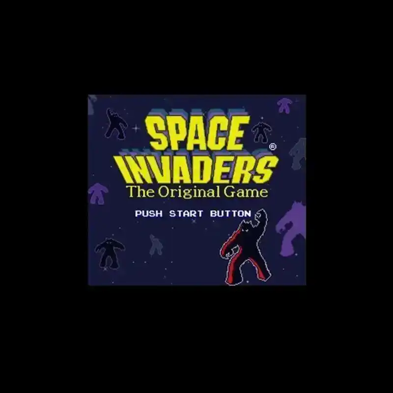 Custom Space Invaders NTSC 16 Bit Big Gray Game Card For 46Pin USA Game Players