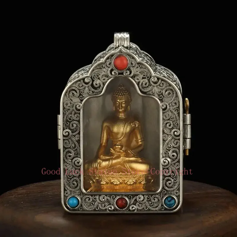 50% OFF 2025 Thailand Nepal Tibet Temple Omnipotent Shakyamuni Buddha Pocket amulet bless safety good luck all-powerful talisman