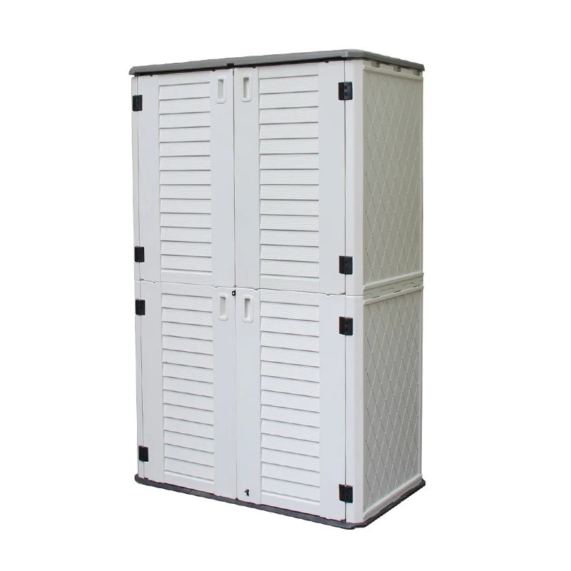 

Outdoor storage cabinet waterproof and sunscreen household garden large capacity multi-layer storage outdoor balcony sundries