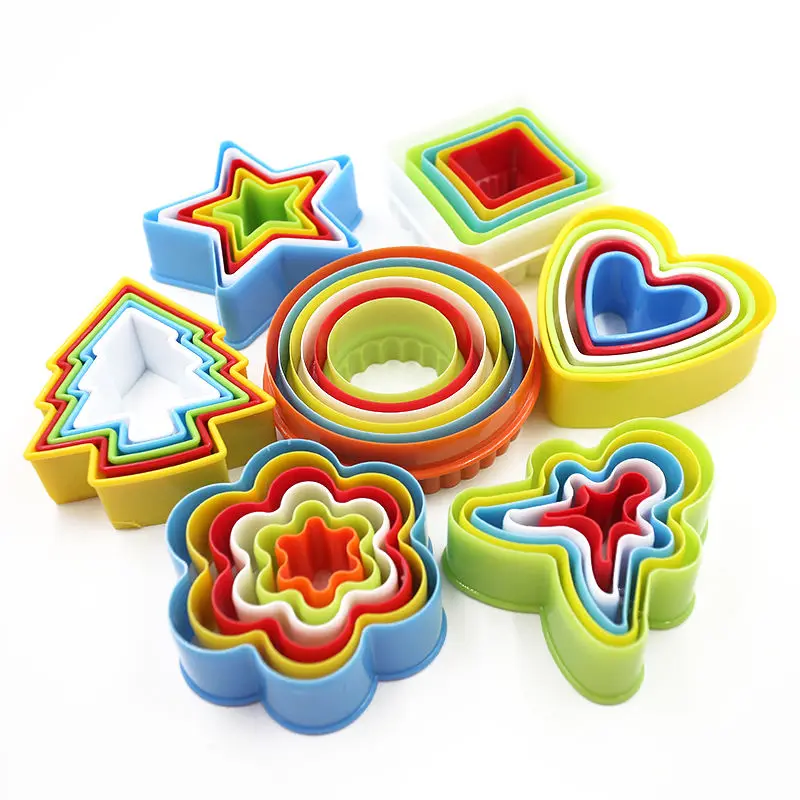 Cookies Cutter Biscuit Cake Mould DIY Multi-style plastic Circle Cookie Maker Christmas Holiday Supply Fondant sugarcraft