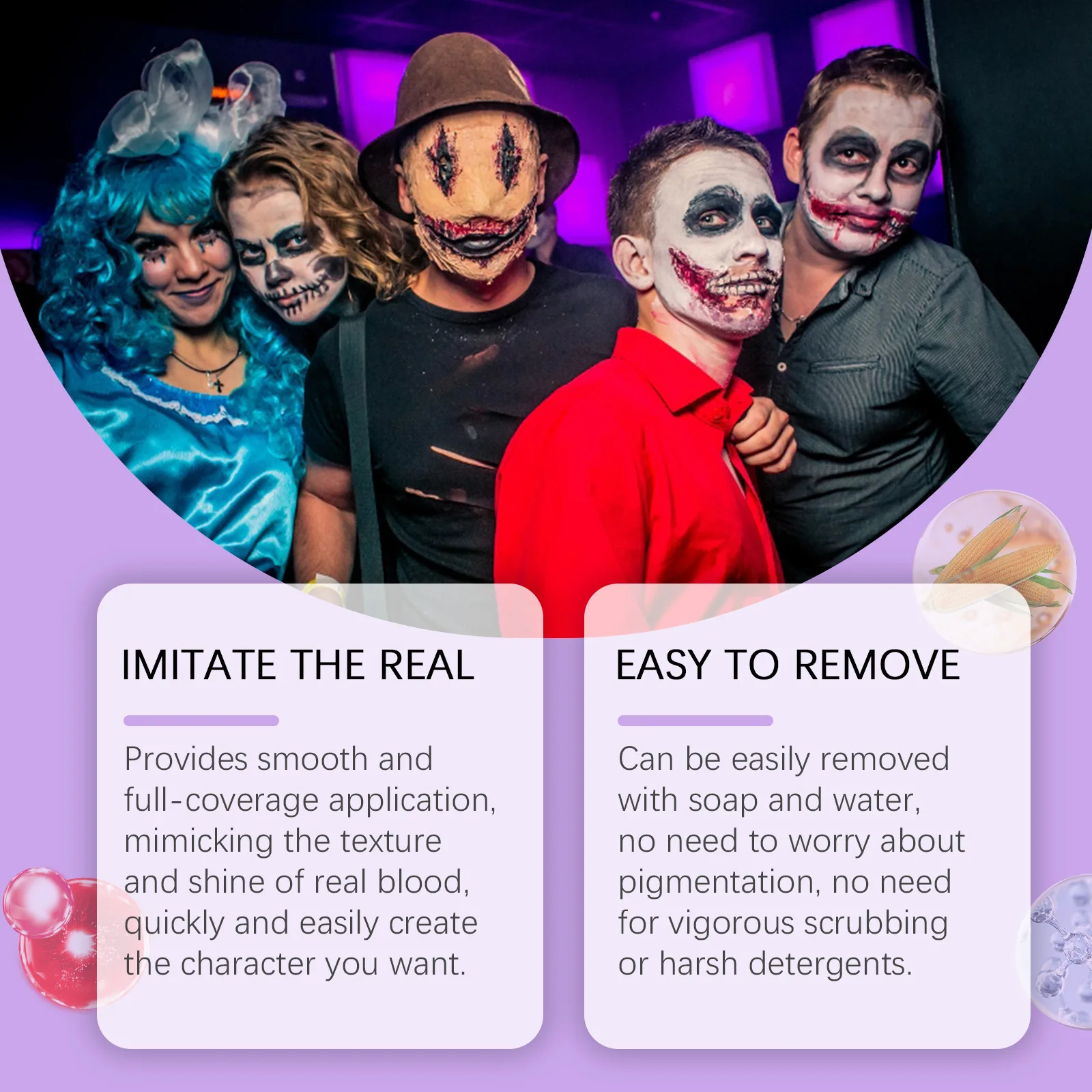 مجموعة مكياج مصاصي الدماء للهالوين من Eelhope، لوحة سوداء مبهرة للاحتفال بعطلات، صندوق تجميل عائلي، مستحضرات تجميل ملونة للجسم العائلي #5