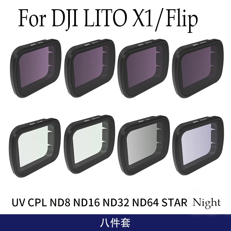 Filtros de lente para DJI LITO X1/Flip Drone NIGHT STAR Black Mist 1/4 UV ND8/16/32/64/128 CPL, accesorios de filtro para fotografía aérea