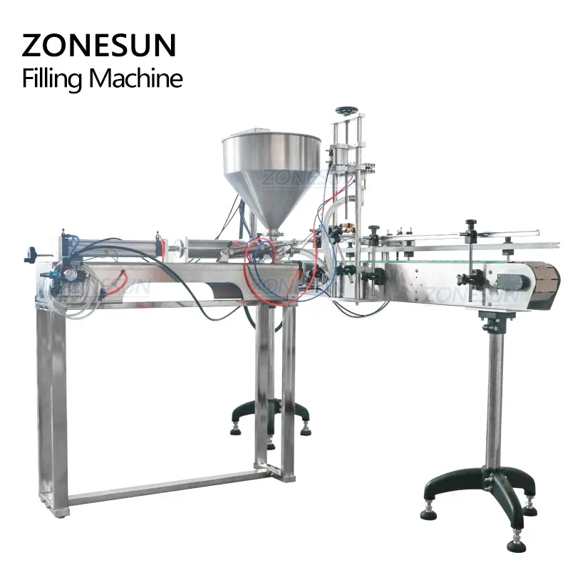 

Пневматическая автоматическая машина для розлива жидкостей ZONESUN ZS-GY1C с одной головкой для крема, томатного соуса, сока