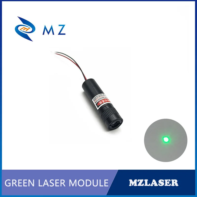 Hot Selling Compact Adjustable Focusing 520nm 1mw Lower Power Class II 3V 5V 12V 24V Green Dot Laser Diode Module Industrial