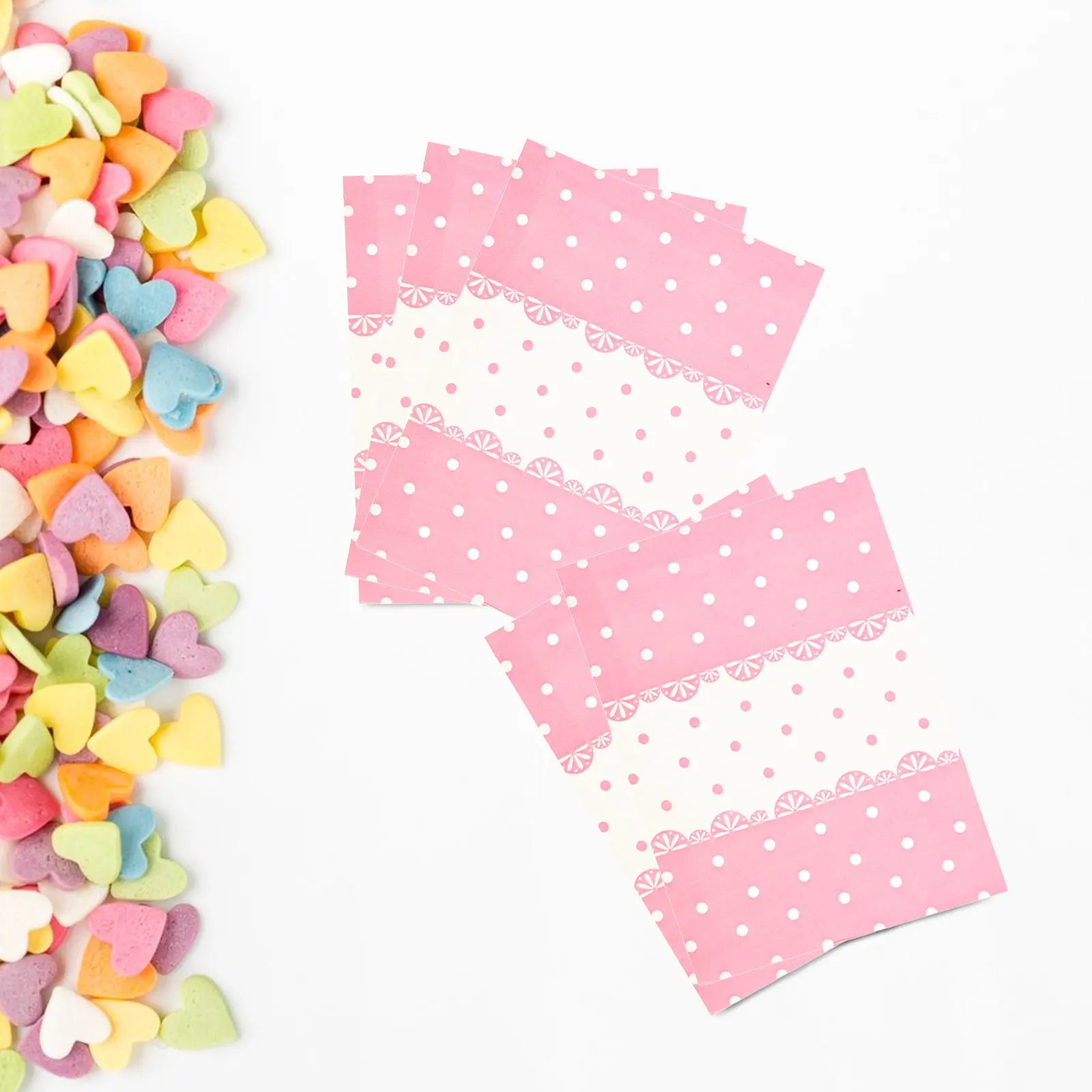 100Sheets Dot Pattern Candy Paper Decorative Wrapping Paper Sweet Treat Packaging Food Safe Candy Wrappers Sweet Treat Packaging