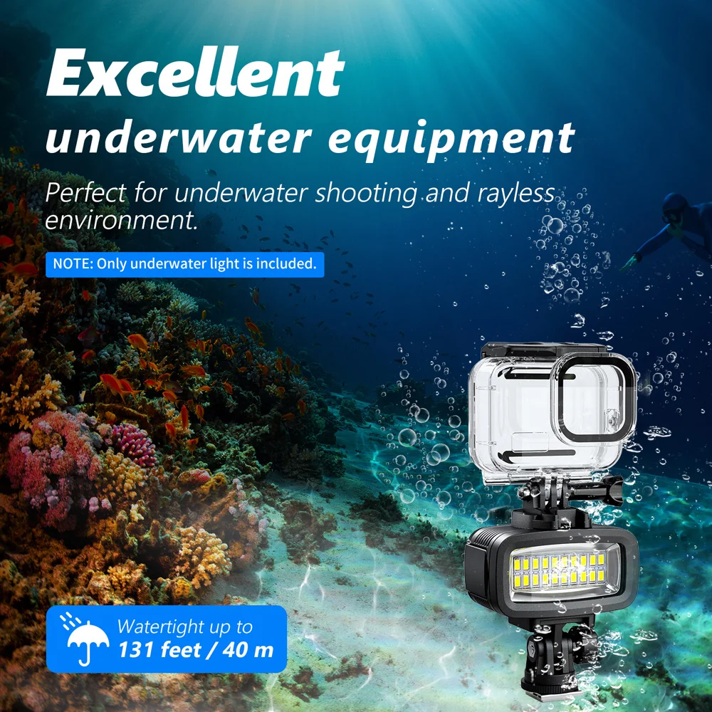 700LM SL-100 Professional Waterproof LED Video Light Diving Fill Light For Photographic Lighting