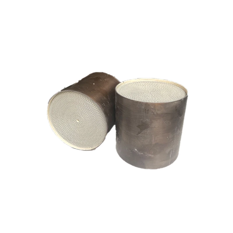 Diameter 100mm Metal Core Catalytic Converter EURO3 4 5 6 Platinum Rhodium Coating High Efficiency for Vehicle Exhaust