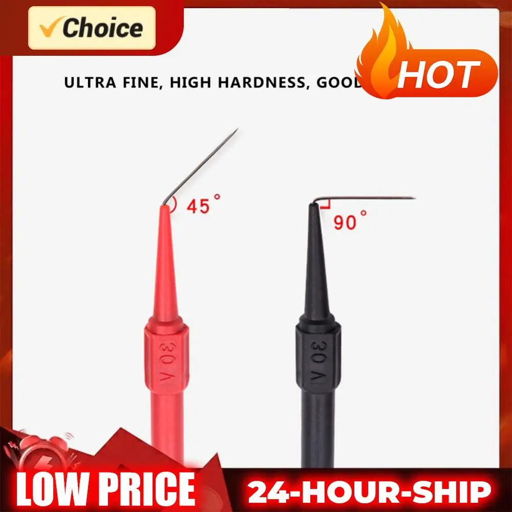 Universal 2mm Piercing Extension Needles Tip Non-Destructive Multimeter Test Probes Diagnostic Tools Red Black