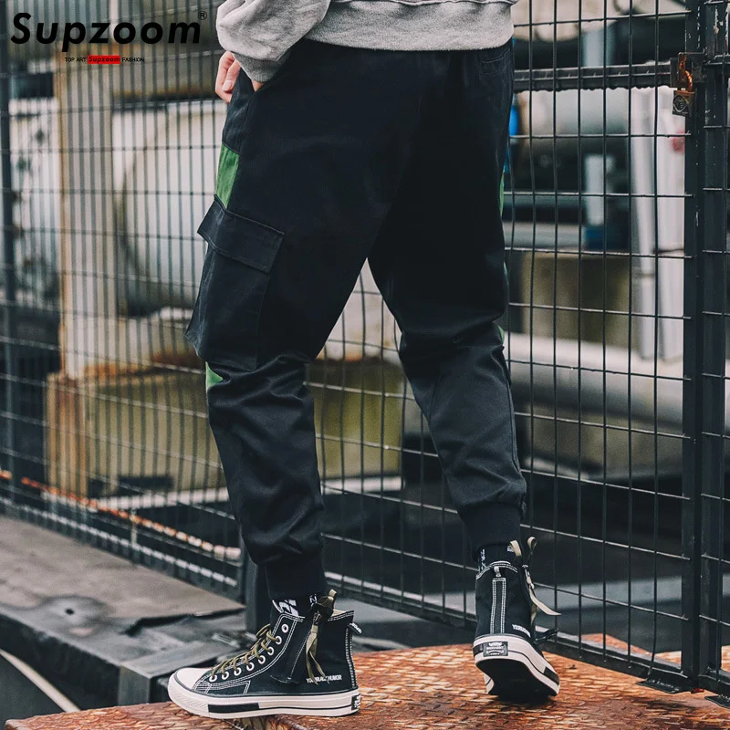 

Fashion New Arrival Cotton Elastic Waist autumn And Winter Loose Legged Versatile Solid Casual Broadclot Cargo Pants