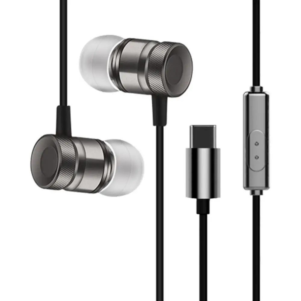 In-ear Wired Earphone Type-c Music Sports Earbuds For Mi 8 P20 P30 LeEco USB Type C Metal Headset With Mic