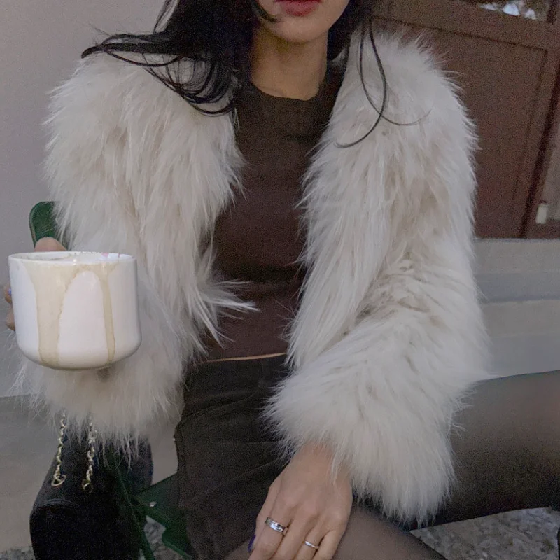 

Зимняя шуба, женская модная теплая верхняя одежда из искусственного меха, корейская одежда стандартной посадки, эксклюзивная онлайн-устройка