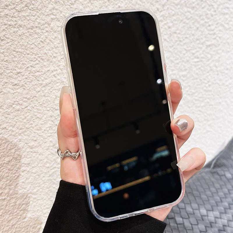 Etui na telefon iPhone 16 15 E Pro Max 14 13 Pro 12 11 Plus z pełną ochroną aparatu, srebrne, dla kobiet i mężczyzn, niebieski płomień, błyszczące.