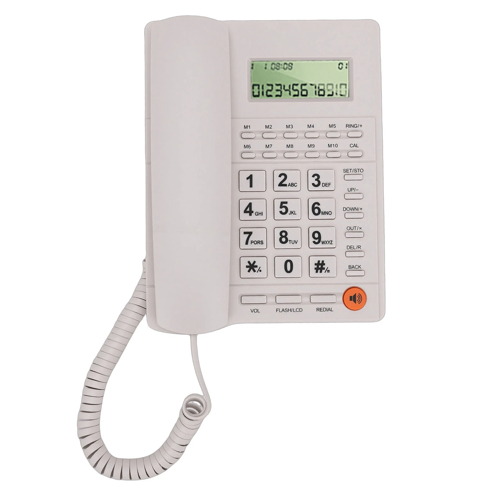 Corded Desk Telephone Home Phone Corded Landline Phone Caller ID Hotel Home Phone Large Key Telephone With Speaker Clear Display