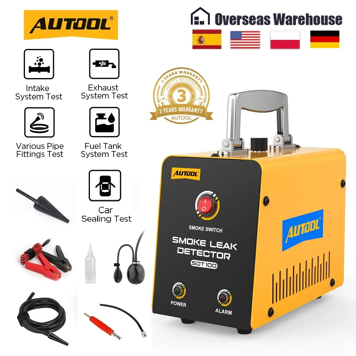 Smoke Leak Detector - AUTOOL SDT100 Automotive Smoke Leak Detector