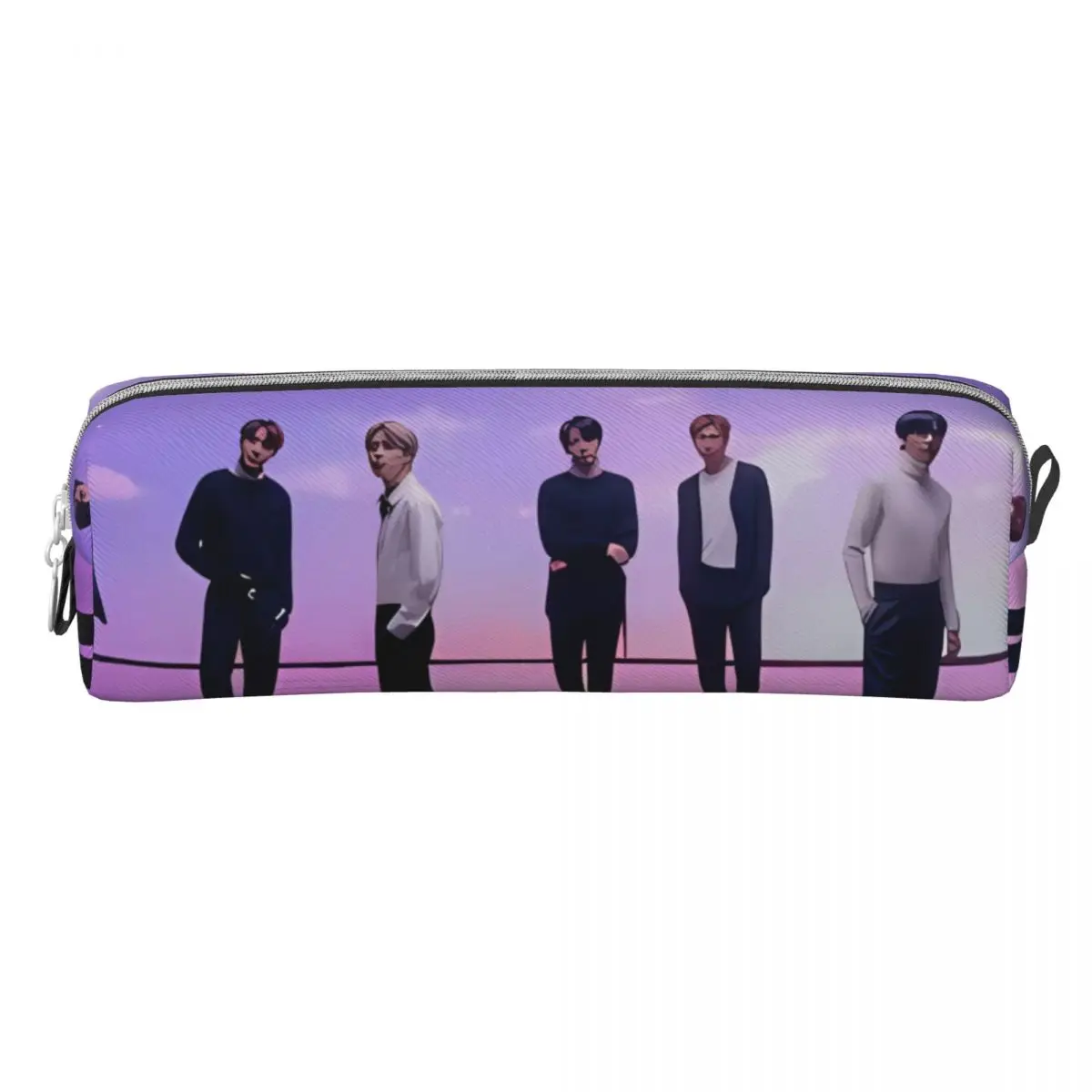 Kpop Pop Band Pencil Case Music Singer Square Pen Box Girls Boys Retro University Back To School Pencil Cases Stationery