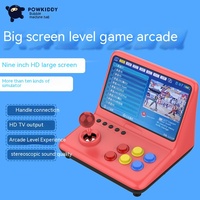 Powkiddy High Definition 9 Inch Arcade Joystick Nostalgic Home Game Console Hdmi Three Swordsmen Two Player Battle Game Console