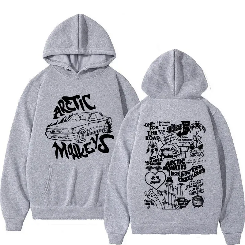 New cross-border European and American Arctic Monkey band peripheral printed hoodie for both men and women in spring and autumn