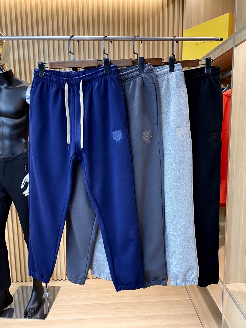 

Мужские дышащие повседневные спортивные штаны с вышитой головой тигра, весна-лето, свободные удобные брюки Spor