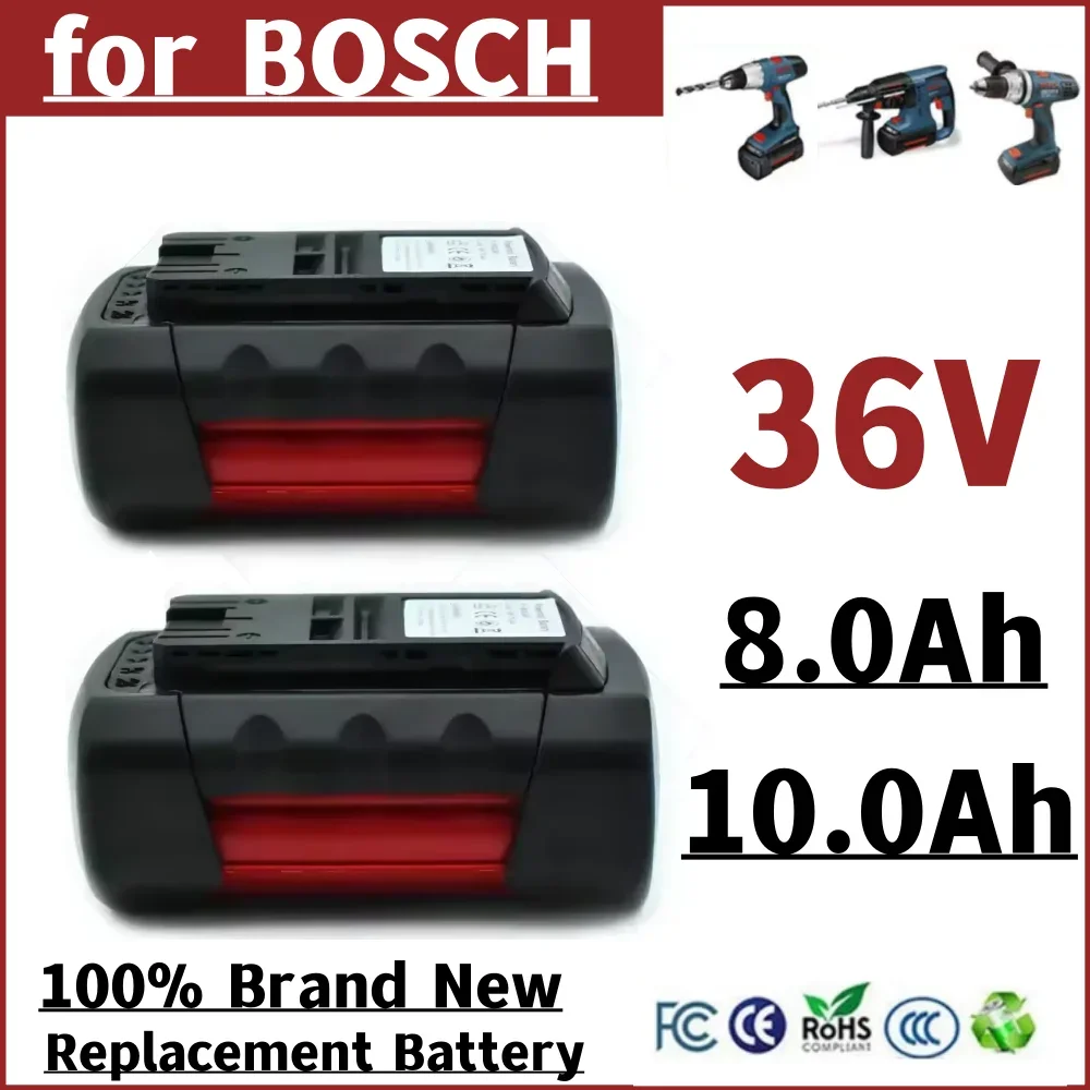 

2025 36V 10000mAh High-capacity Lithium-ion Battery for Bosch BAT810 BAT836 GBH36V-Li Power Tool Replacement Battery Lithium-ion