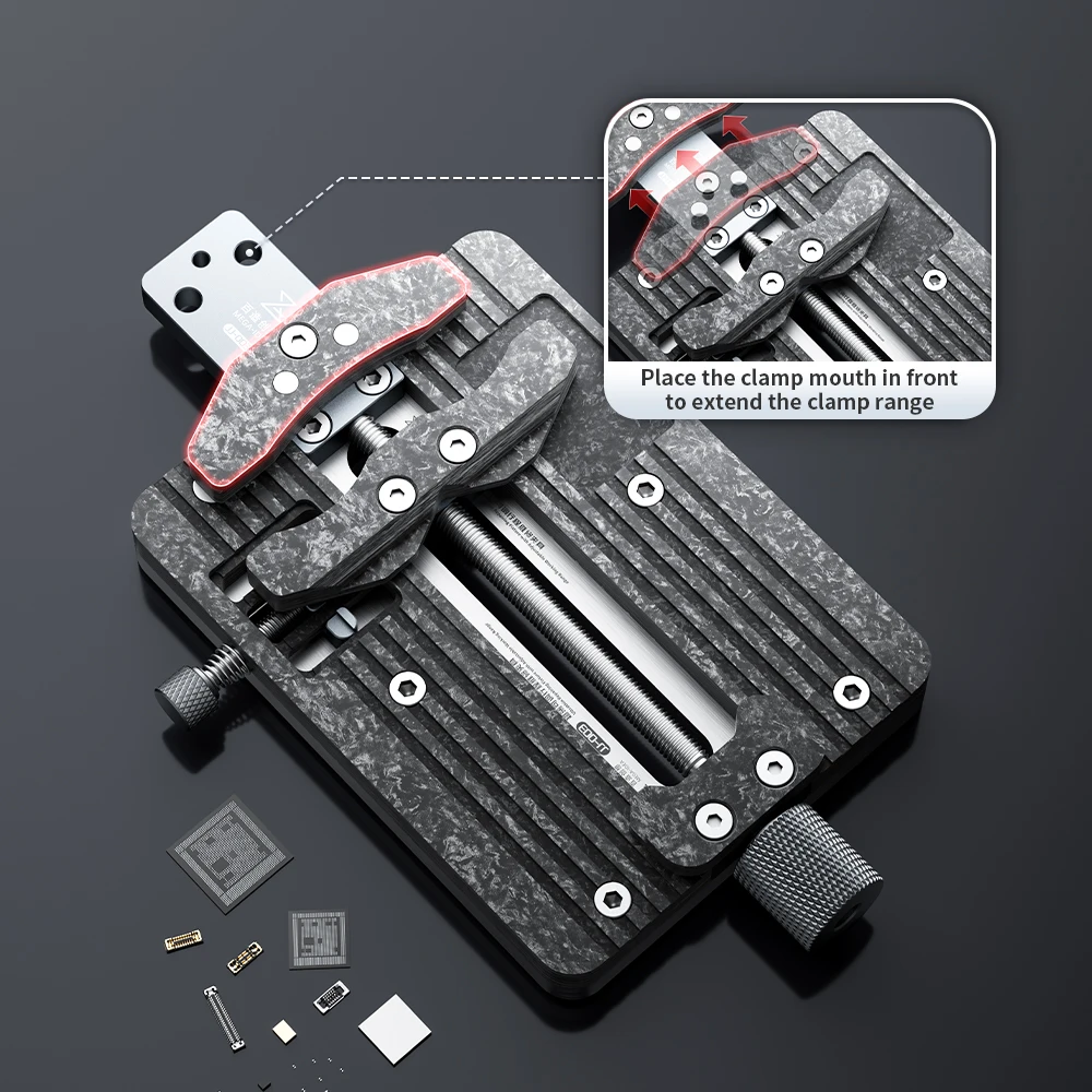 Imagem -04 - Qianli-mega-idea Jj003 Ultra-fino Dispositivo Elétrico com Grampo Ajustável Gama Alta Temperatura Resistência Telefone Mainboard Chip Repair