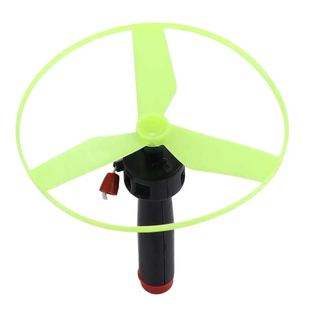 Pull String Pull String Flying Disc Flying Spin Top Hand-push Propeller Helicopter Outdoor Toys Random Color Plastic